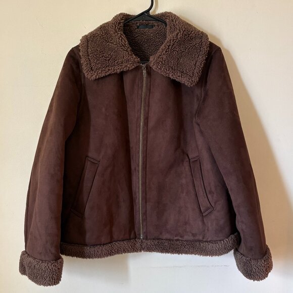 Uniqlo Women's Pile-Lined Jacked Dark Brown Size M - Picture 5 of 9